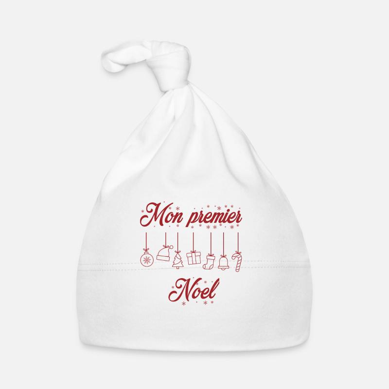 Mon premier noël cadeau bébé cadeau parents Bonnet bio Bébé