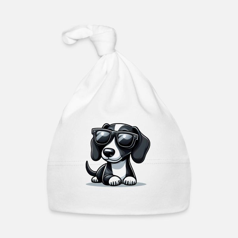 Chien mignon avec des lunettes de soleil Bonnet bio Bébé