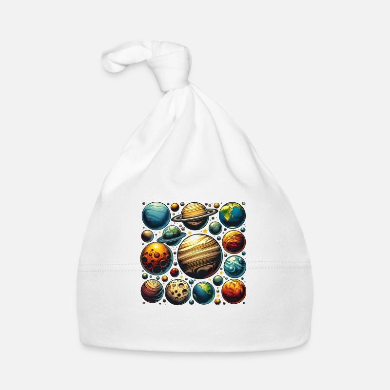 Conception de la planète - Bonnet bio Bébé - blanc