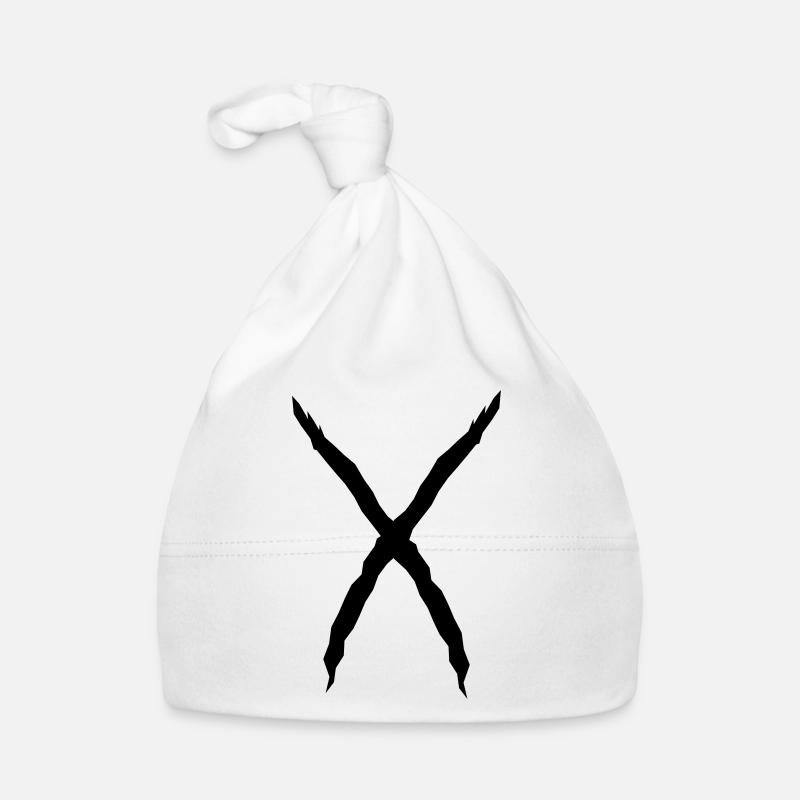 X Form Buchstabe Coole Kratzer Wunde Fleischwunde Baby Bio-Mütze