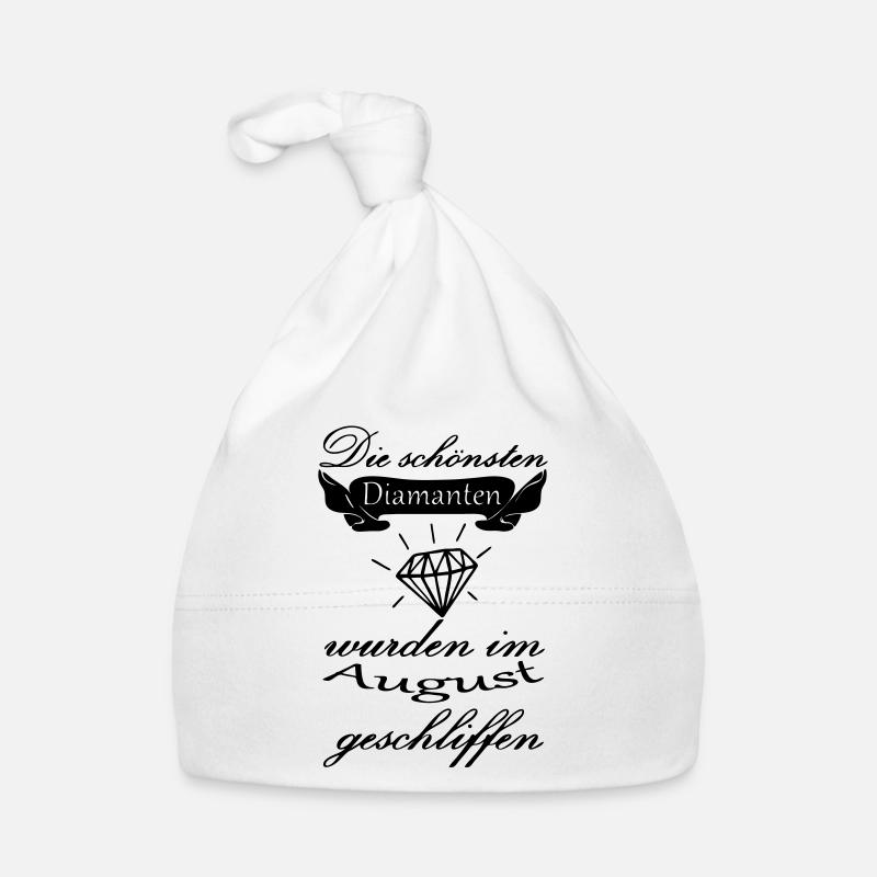 August Diamanten Geburtstag Geschenk Spruch Baby Bio-Mütze