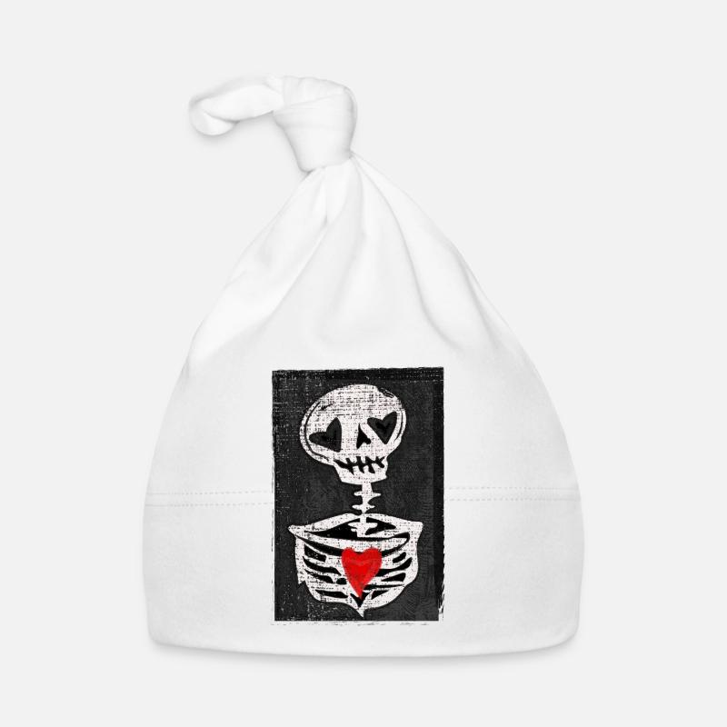 Love skeleton Organic Baby Cap