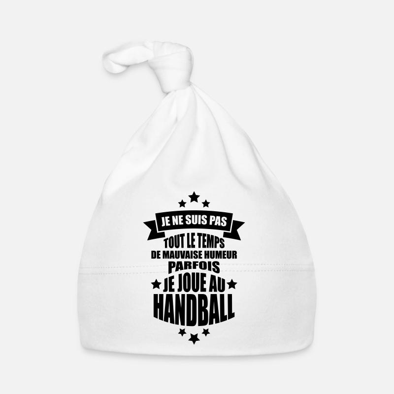 parfois je joue au handball - Bonnet bio Bébé - blanc