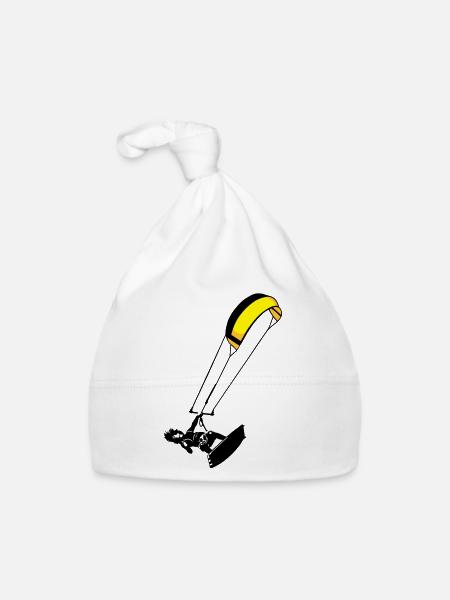 kite-surf - Baby Bio-Mütze - Weiß - Vorne