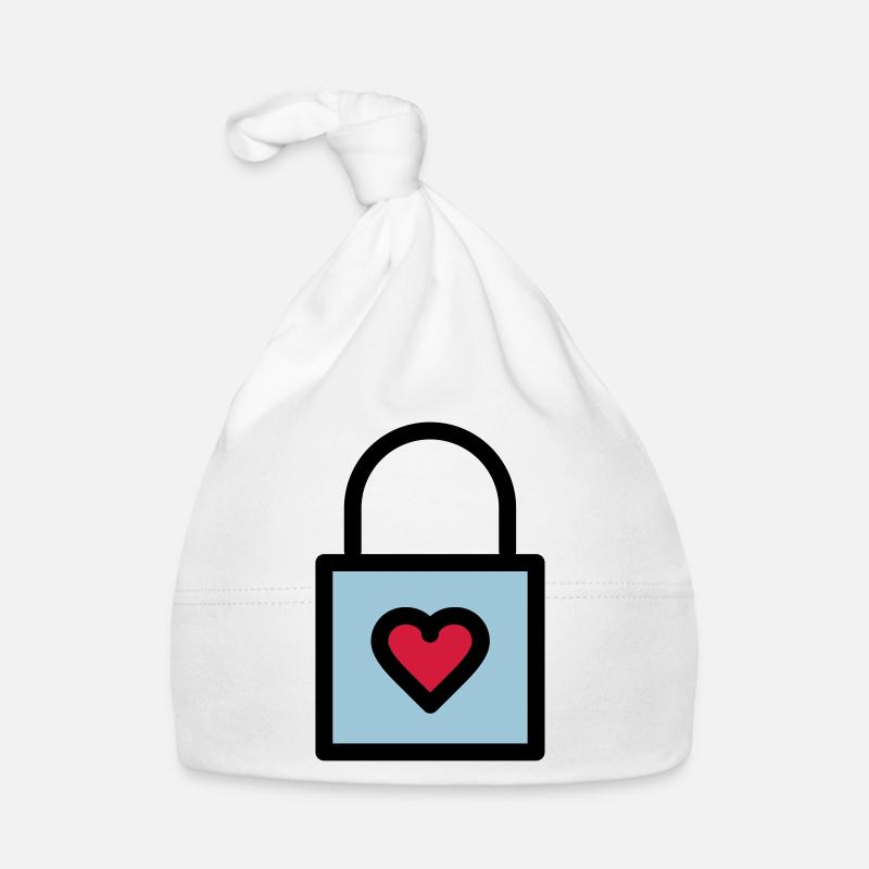 Padlock, love lock Organic Baby Cap