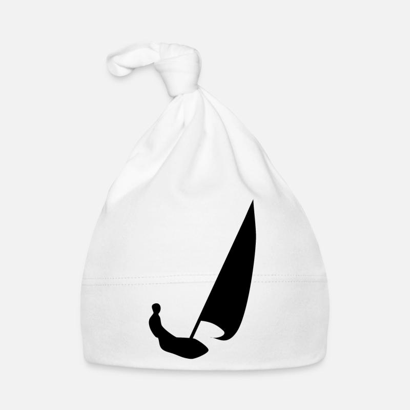 Marin abstrait en noir et blanc Bonnet bio Bébé