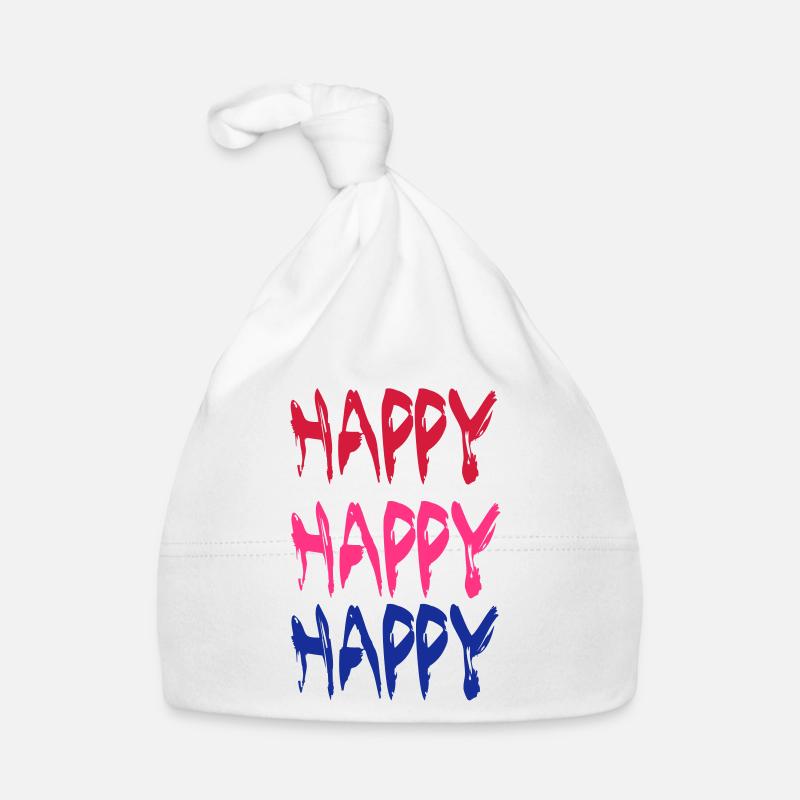 Happy - Bonnet bio Bébé - blanc