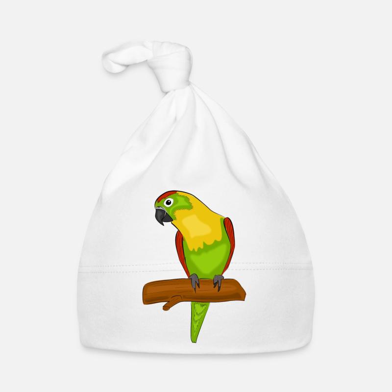 Papagei Vogel Exotisch Bunt Baby Bio-Mütze