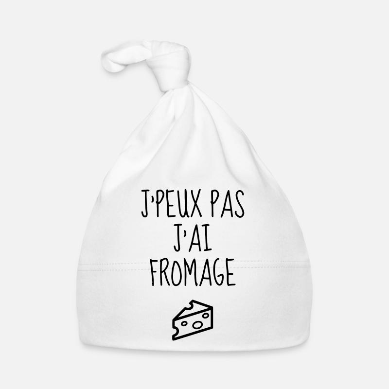 Fromager / Fromage / Travail / Métier / Job - Bonnet bio Bébé - blanc