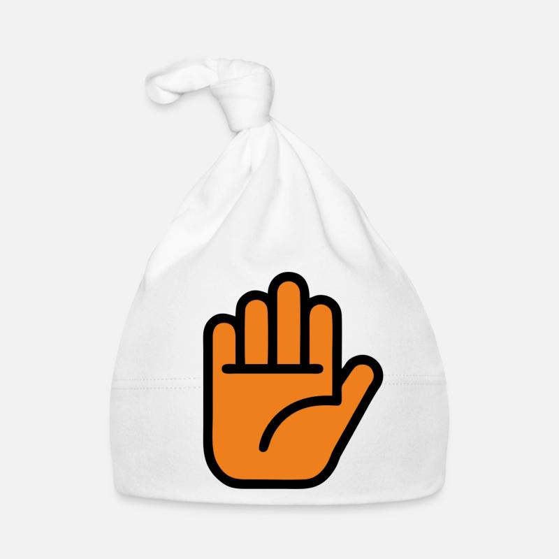 Main / Arrêt / Non. Bonnet bio Bébé