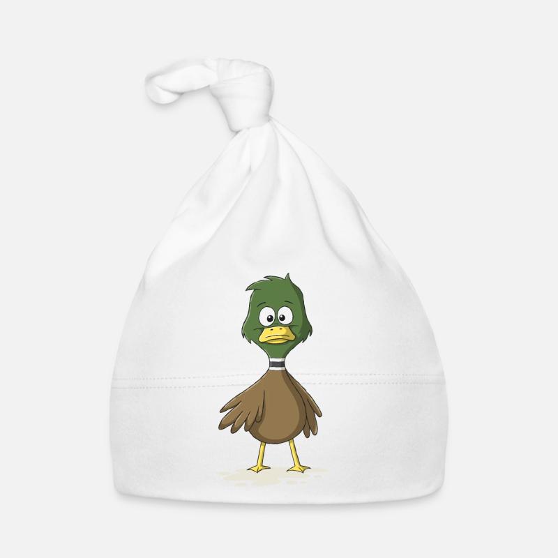 Canard de dessin animé mignon Bonnet bio Bébé