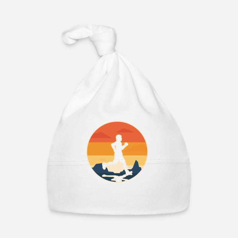 RUNNING Leidenschaft läuft ursprüngliche Geschenkidee - Baby Bio-Mütze - Weiß