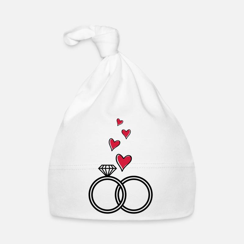 eheringe herz hochzeit ringe married Baby Bio-Mütze