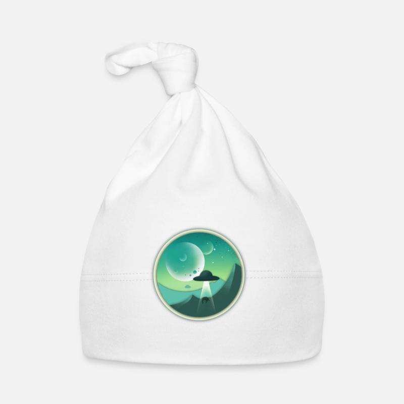 Planète X. Enlèvement dans la nuit de - Bonnet bio Bébé - blanc