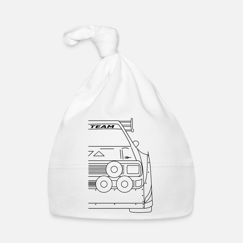 Rally S1 E2 Sport Quattro Front - Organic Baby Cap - white