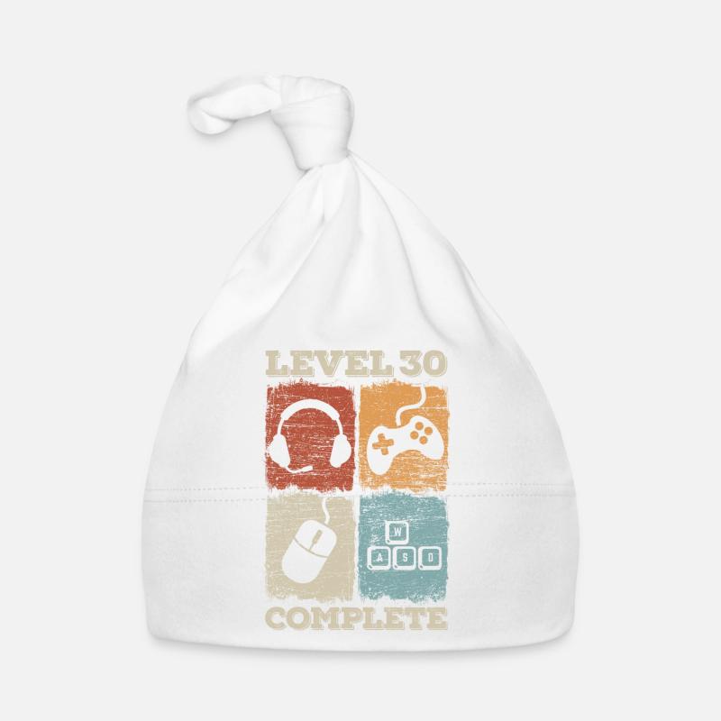 30. Geburtstag Level Complete Gaming Baby Bio-Mütze