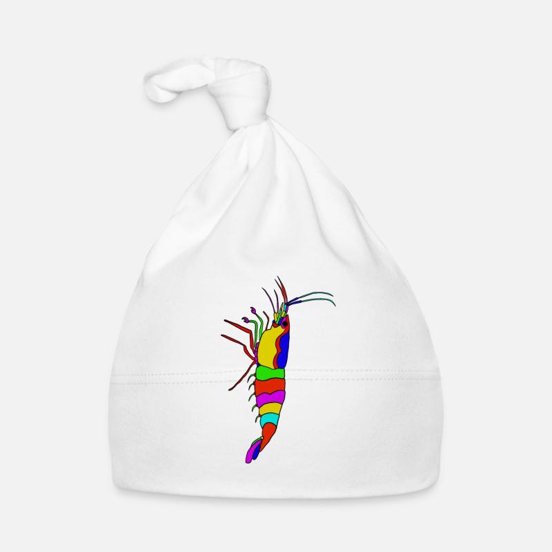 Bunter Garnelen-Panorama Baby Bio-Mütze