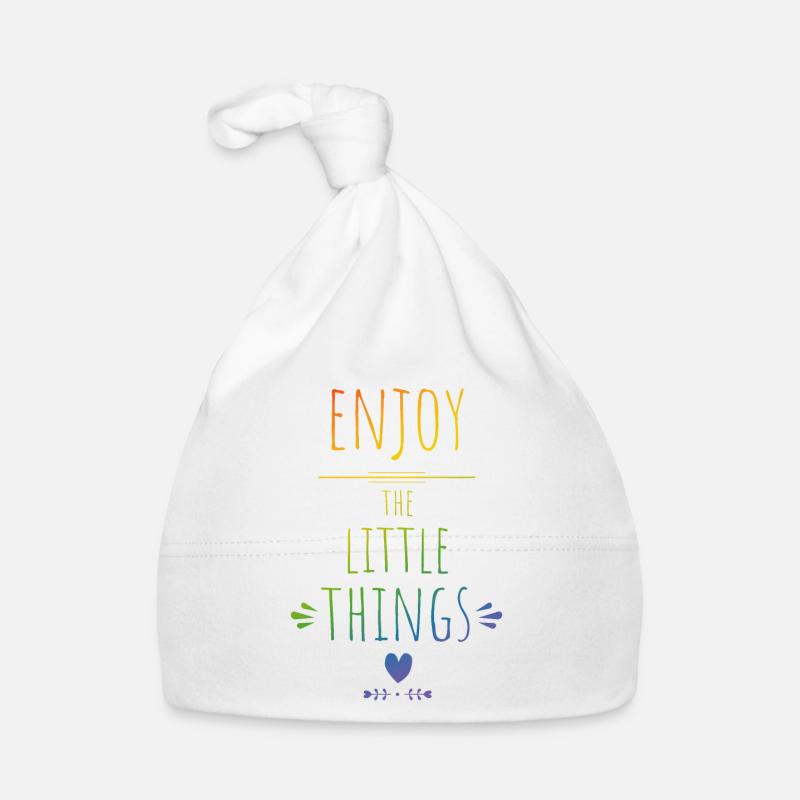 enjoy the little things rainbow Organic Baby Cap