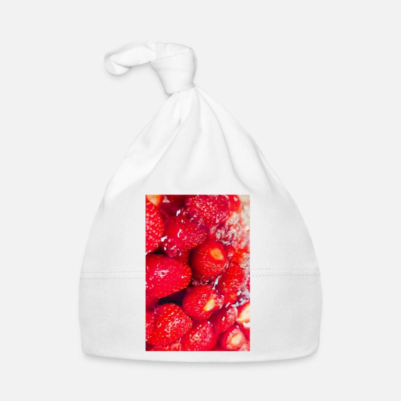 Frische Erdbeeren Erdbeerposter Baby Bio-Mütze