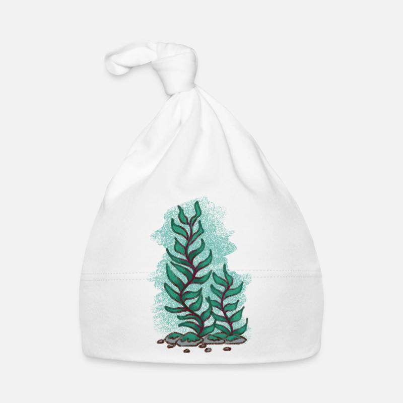 Algues 1 - Bonnet bio Bébé - blanc