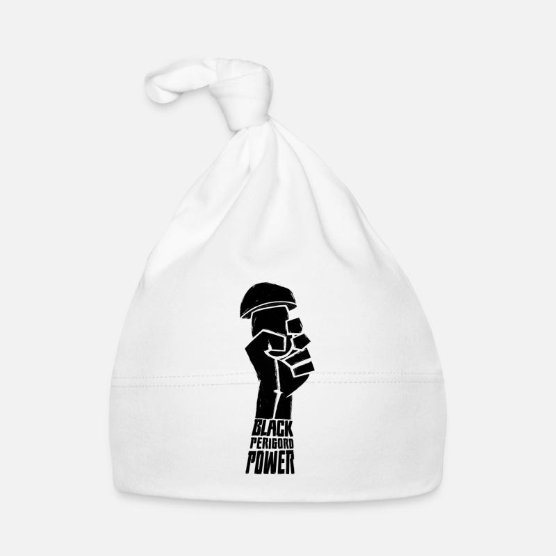 Black Perigord Power - Bonnet bio Bébé - blanc