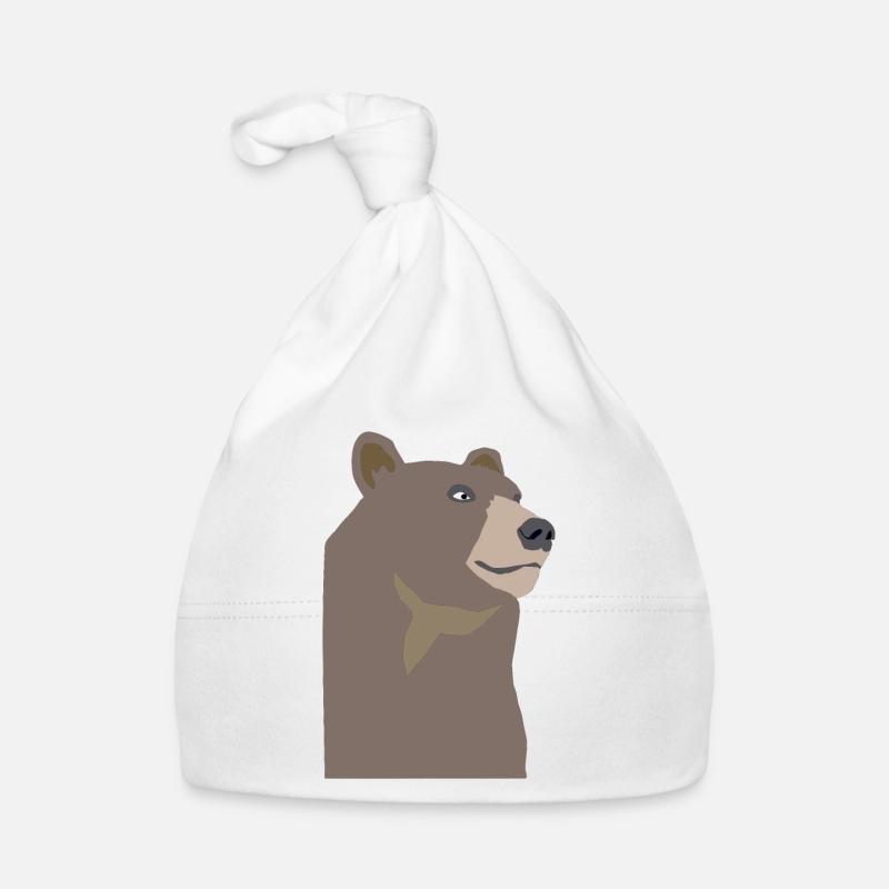 Juste l’ours - Bonnet bio Bébé - blanc