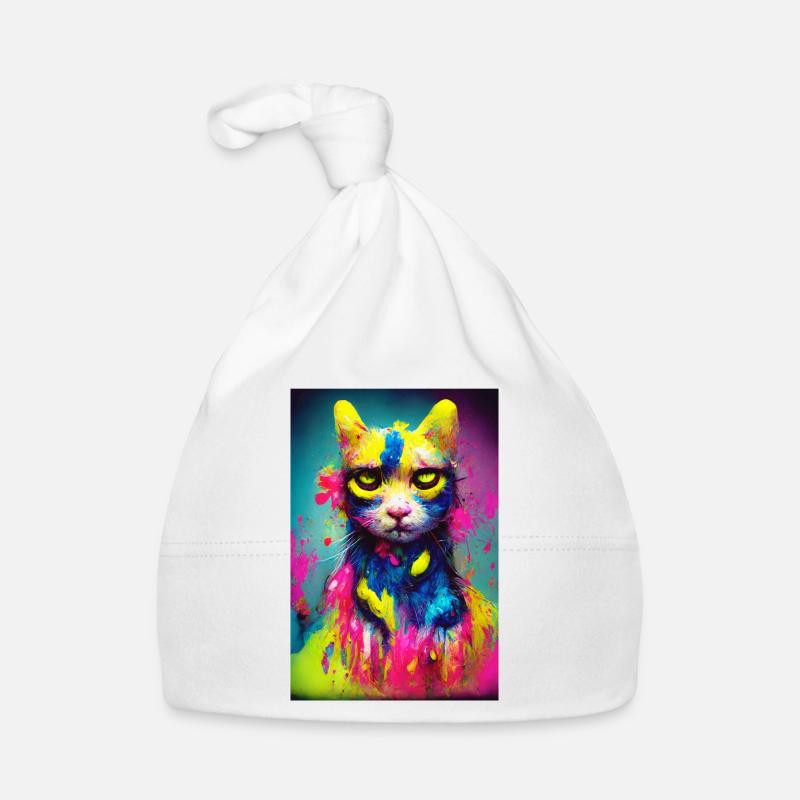 Couleurs néon de chat Bonnet bio Bébé