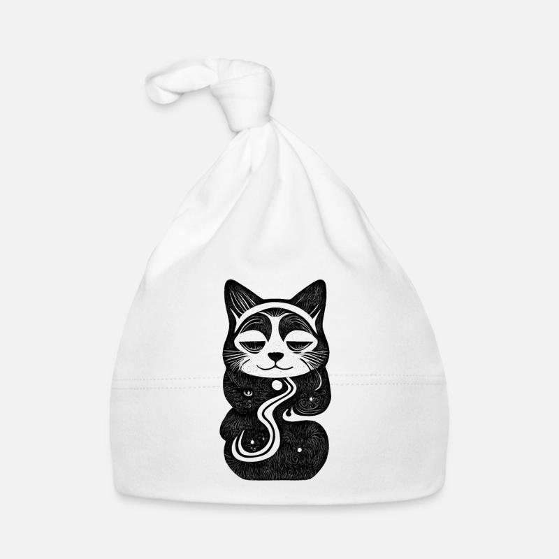 Perched Cat Organic Baby Cap