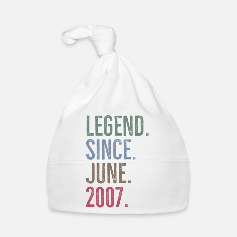 Legend Since June 2007 Organic Baby Cap