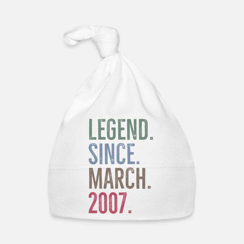 Legend Since March 2007 Organic Baby Cap