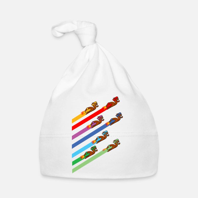 Funny racing snails Organic Baby Cap