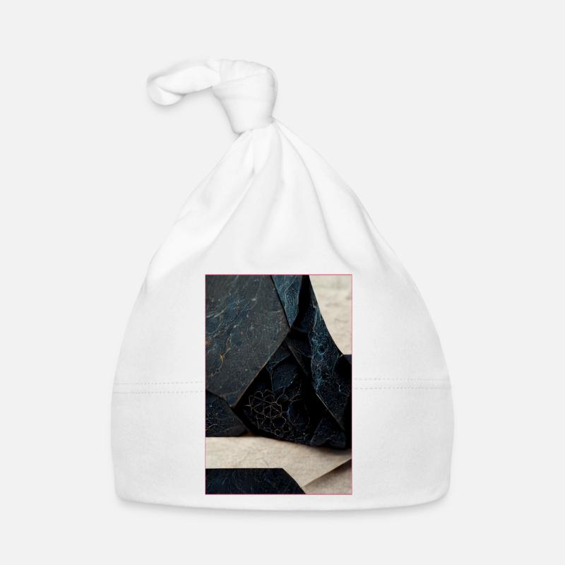Abstract Black White Baby Bio-Mütze