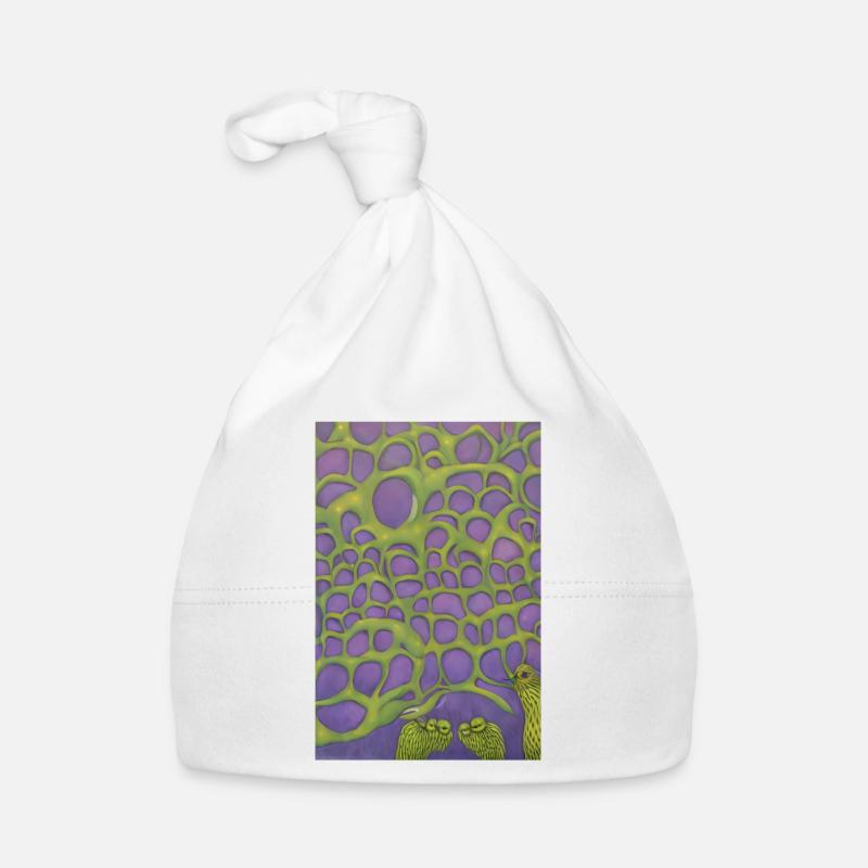Hiboux dans la brousse - Bonnet bio Bébé - blanc