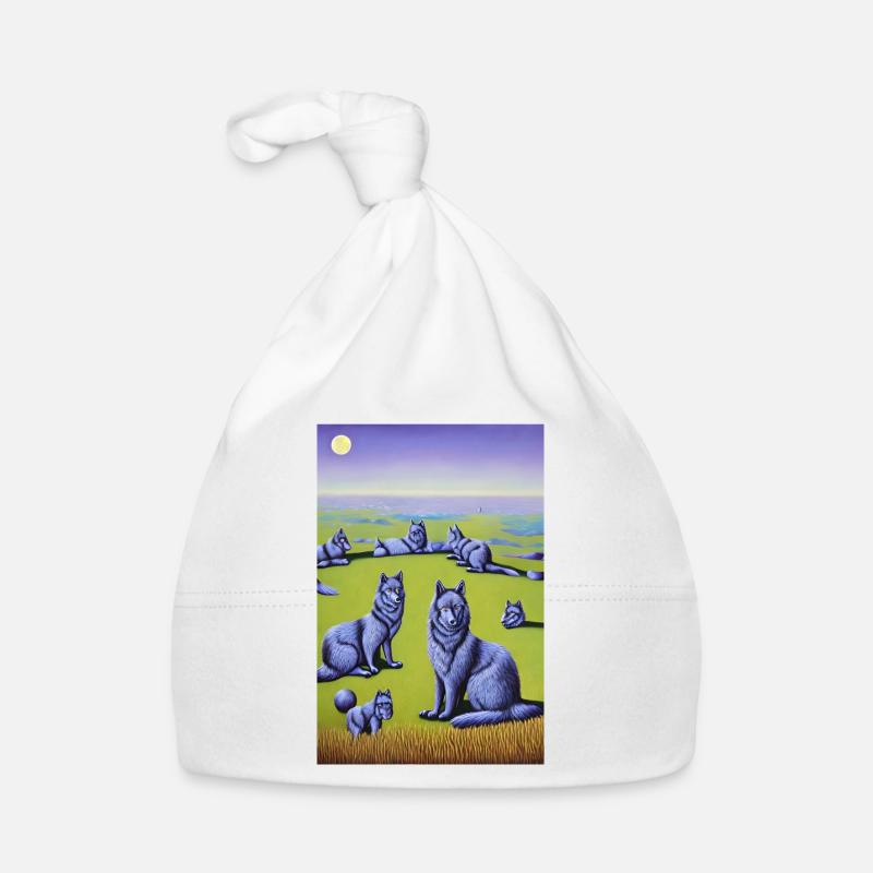 Wolves in a pack Organic Baby Cap
