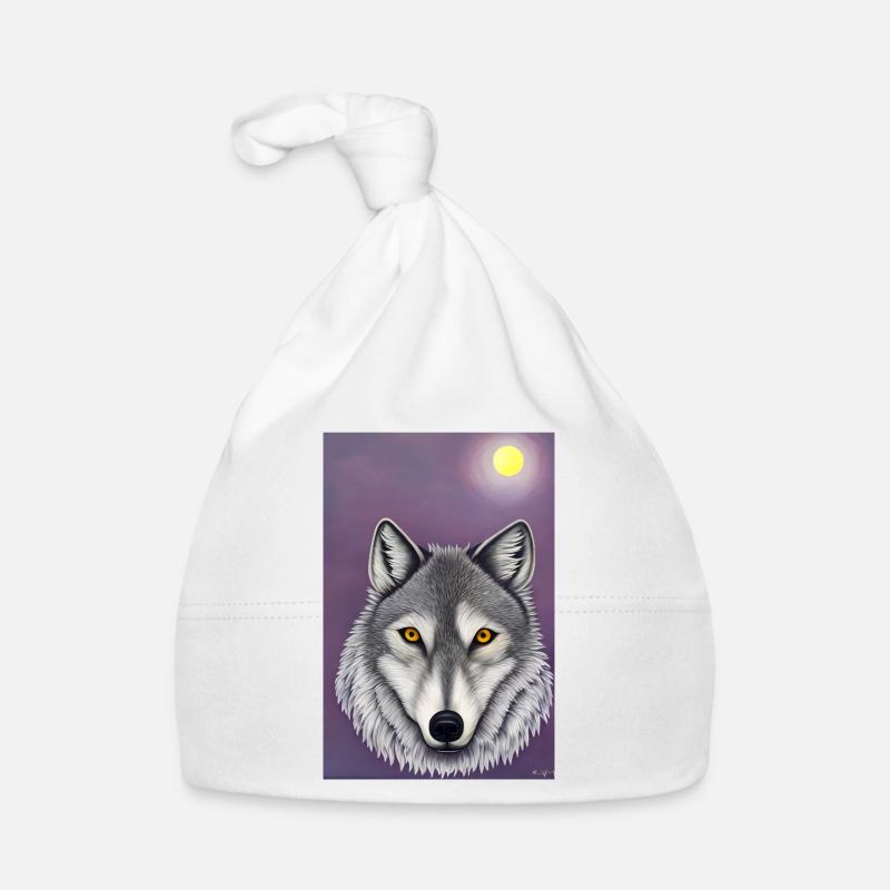 Wolf under the Moon Organic Baby Cap