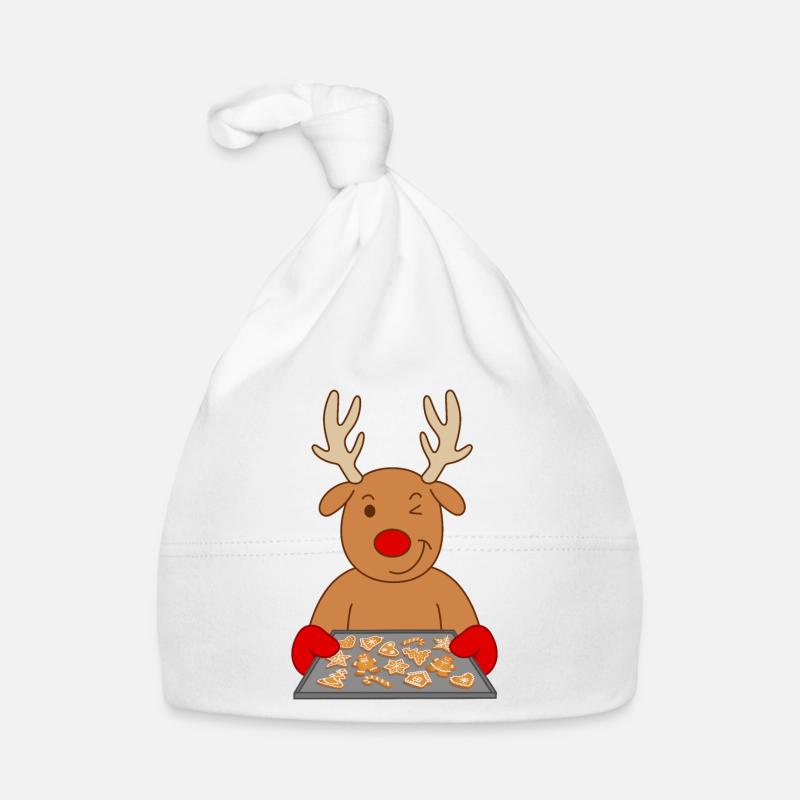 Reindeer Christmas biscuits Baking cookies Organic Baby Cap