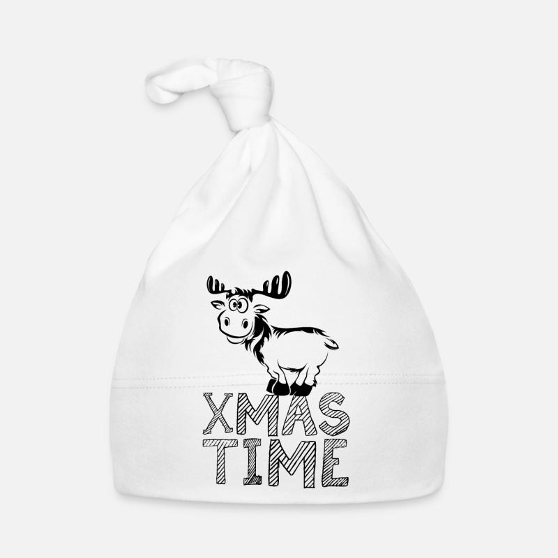 temps de Noël Noël Logo de l’icône de Noël Bonnet bio Bébé