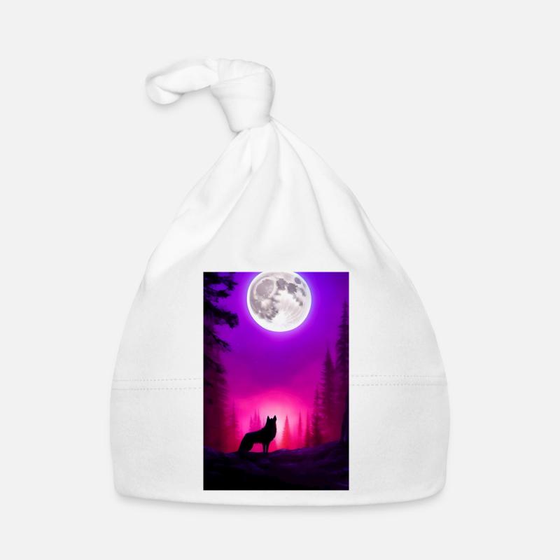 Wolf and Moon Organic Baby Cap