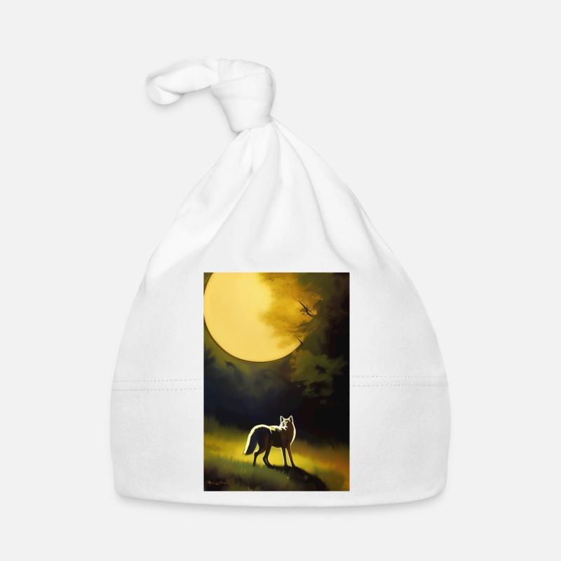 Wolf and Moon Organic Baby Cap