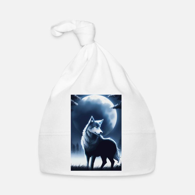 Wolf and Moon Organic Baby Cap