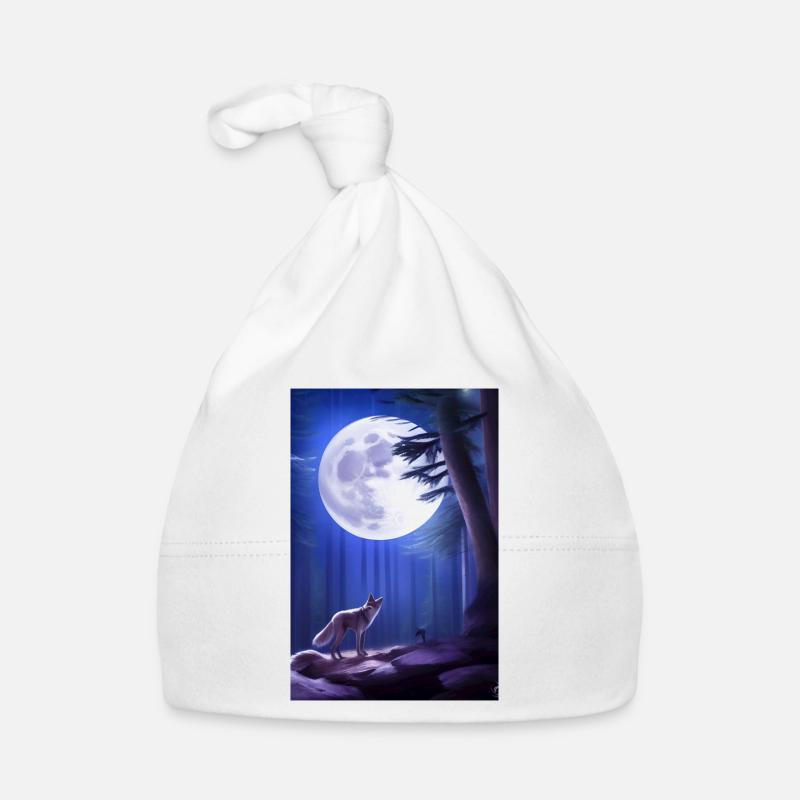 Le loup et la lune Bonnet bio Bébé