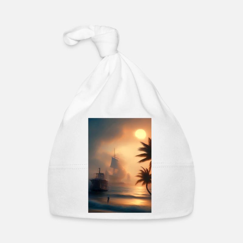 Caribbean Palm Beach Organic Baby Cap