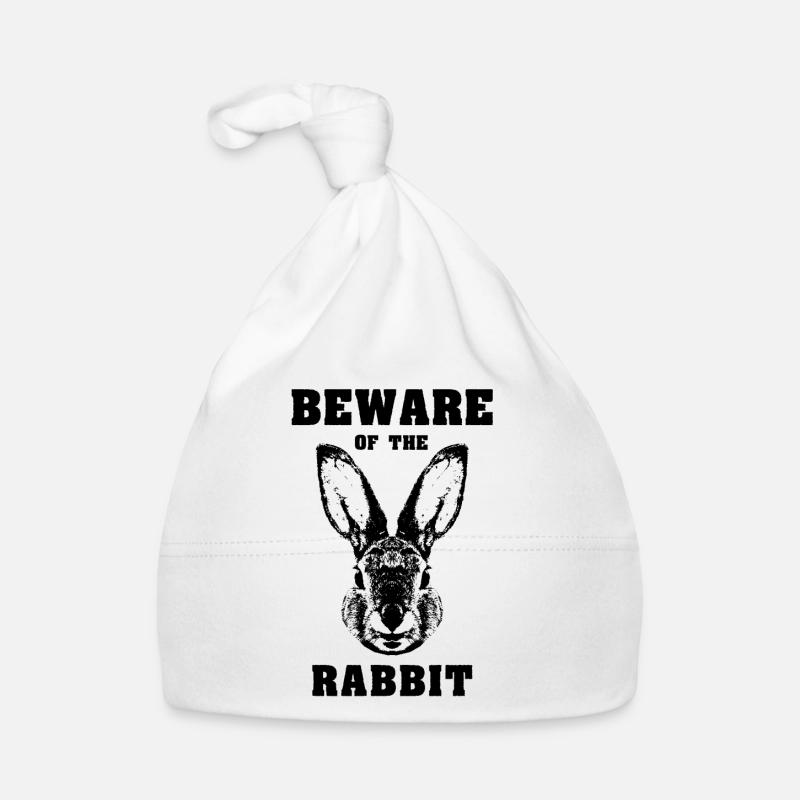 Caution rabbit rabbit Organic Baby Cap
