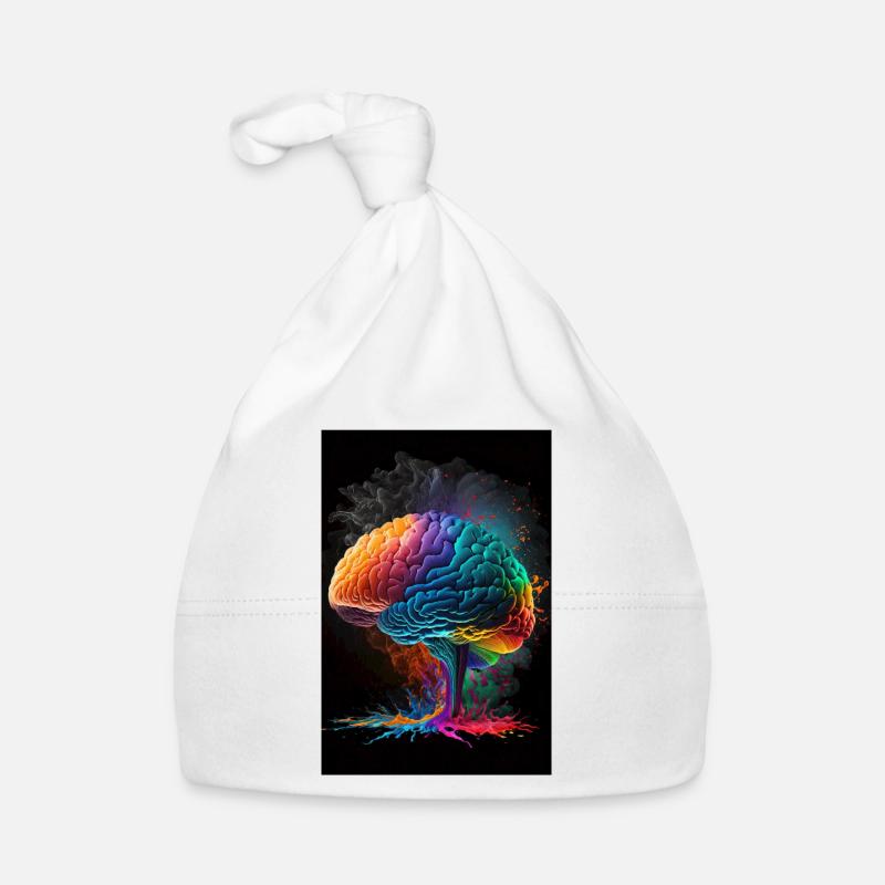 Human brain, generative AI Organic Baby Cap
