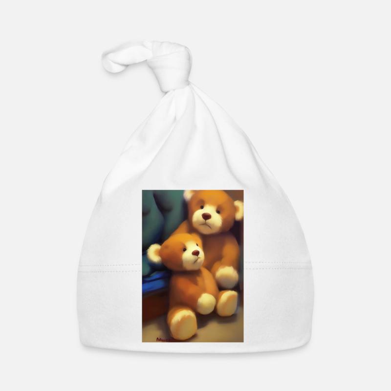 Teddy bear Organic Baby Cap