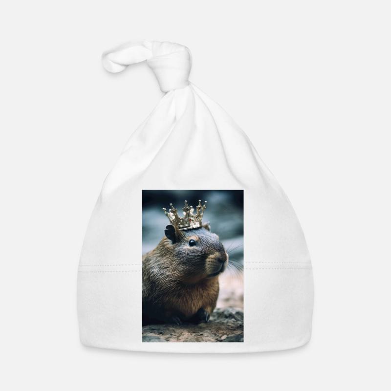 Süßes Capybara Geschenk Krone Niedliches Capybara Baby Bio-Mütze