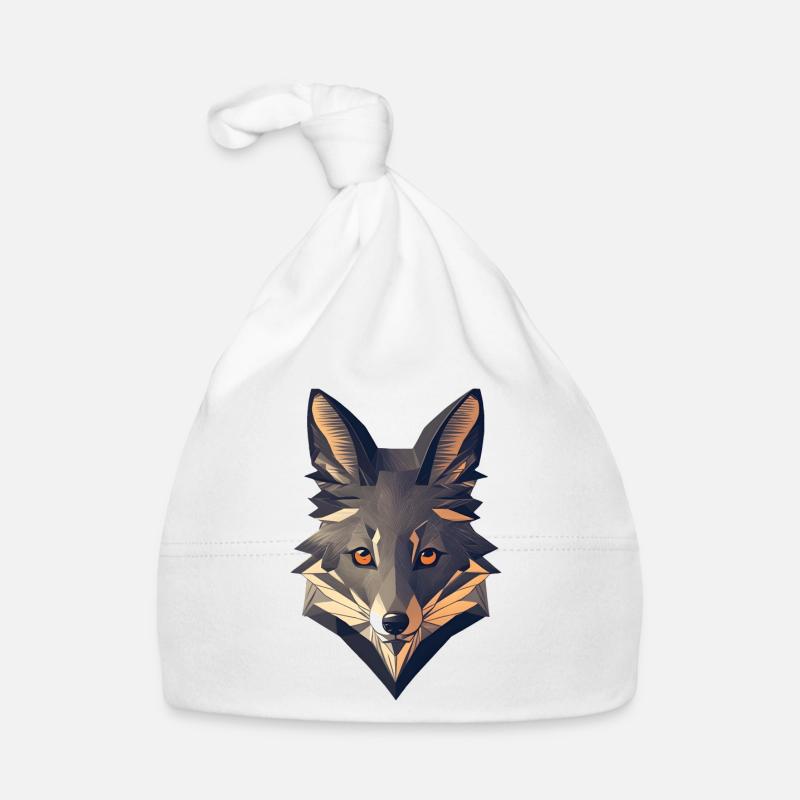 Minimalistic Fox Head Organic Baby Cap