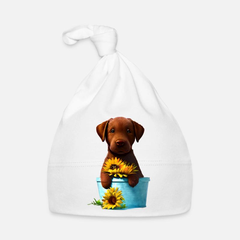 Chiot Labrador Retriever Labrador propriétaire Bonnet bio Bébé