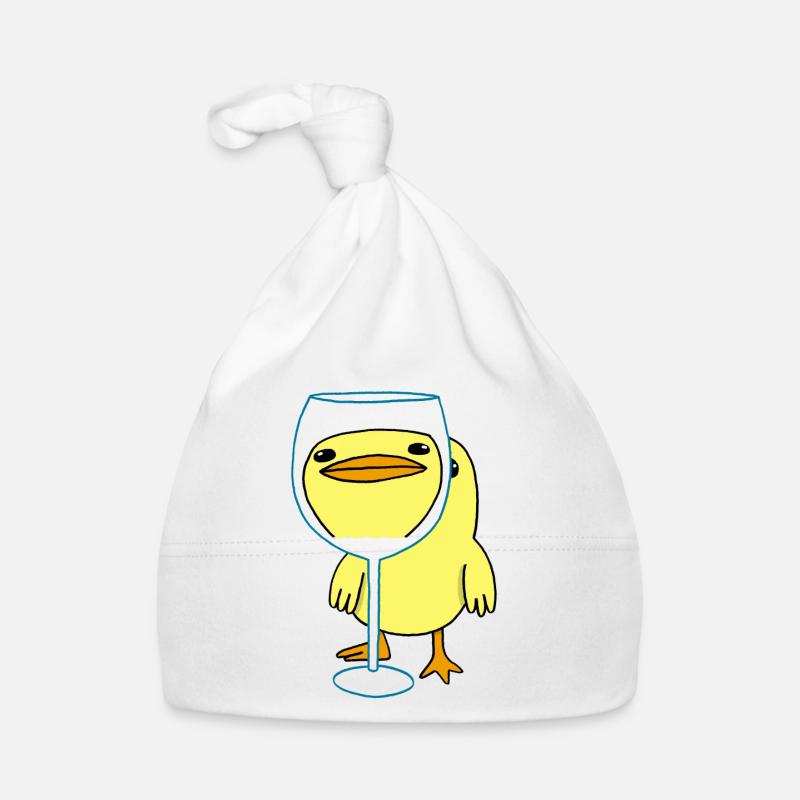 Poussin kawaii - Bonnet bio Bébé - blanc
