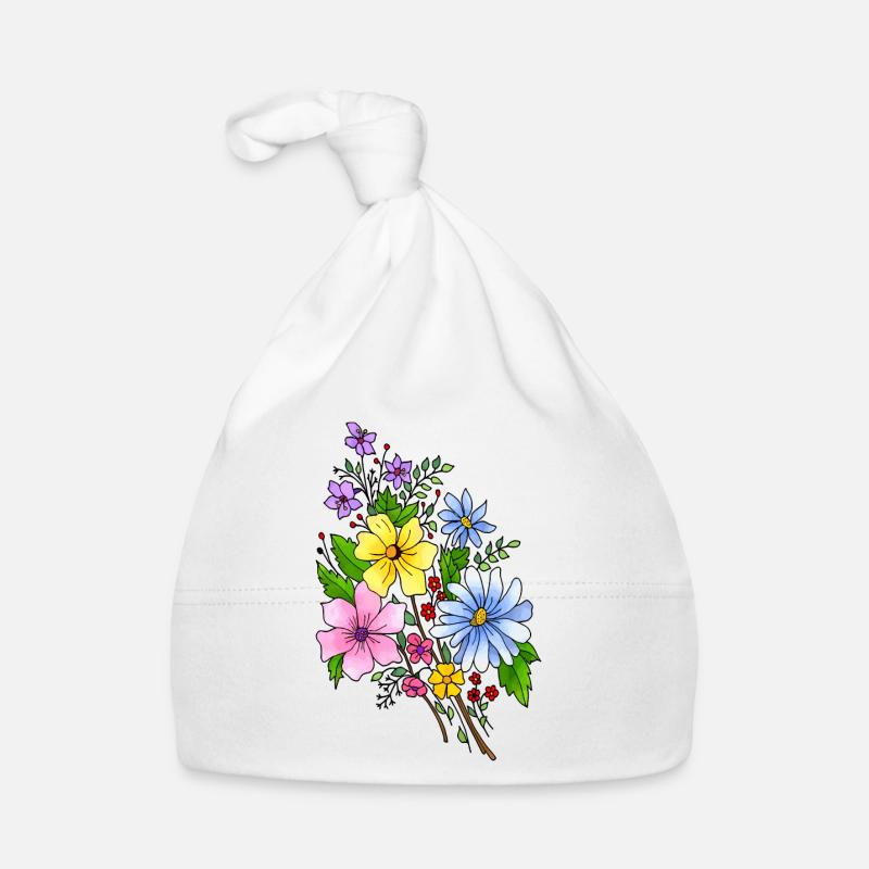 Blumen Baby Bio-Mütze